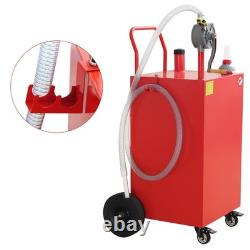 45 Gallon Gas Caddy Fuel Diesel Oil Transfer Tank with 4 Wheels Portable, Pump