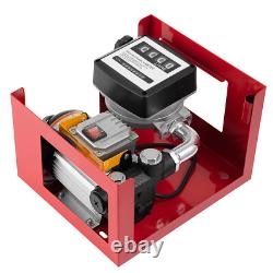 550W 110V Electric Diesel Oil Fuel Transfer Pump with Meter, 13' Hose & Nozzle Kit