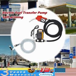 550W 110V Electric Oil Fuel Diesel Gas Transfer Pump WithMeter Hose with Nozzle