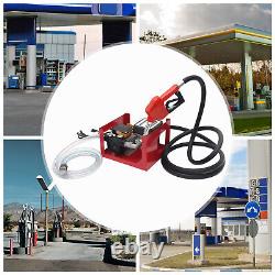 60 l/min Electric Oil Fuel Diesel Gas Transfer Pump + Meter 2/4m Hoses + Nozzle