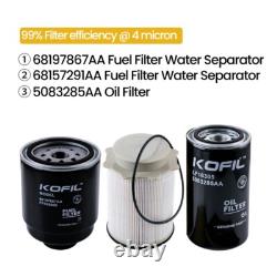 6Fuel Oil Filter Set For Dodge Ram 2500 3500 Cummins Diesel 6.7L 2013-2018