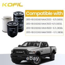 6Fuel Oil Filter Set For Dodge Ram 2500 3500 Cummins Diesel 6.7L 2013-2018