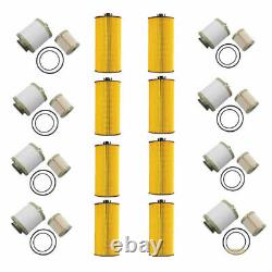 8 Set For Ford 6.0L Turbo Diesel Fuel & Oil Filter Replacement For FD4616 FL2016