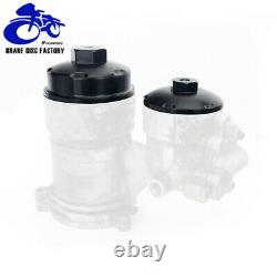 Billet Aluminum Oil Fuel Filter Caps Set for Ford 6.0L Powerstroke Diesel 03-07