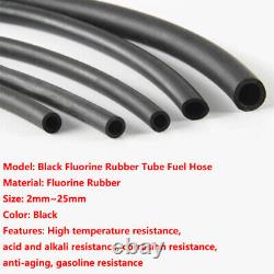 Black Fluorine Rubber Tube Fuel Hose Engine Petrol, Diesel, Oil Line Fuel Pipe