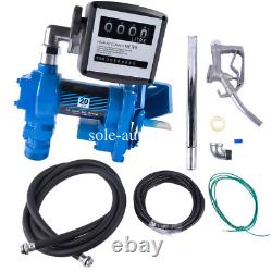 Blue Diesel Gasoline Fuel Transfer Pump 20GPM 12V with Oil Meter Anti-Explosive