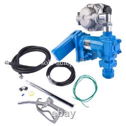 Blue Diesel Gasoline Fuel Transfer Pump 20GPM 12V with Oil Meter Anti-Explosive