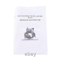 Blue Diesel Gasoline Fuel Transfer Pump 20GPM 12V with Oil Meter Anti-Explosive