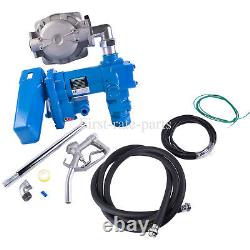 Blue Fuel Transfer Pump 20GPM 12V for Transfer of Gasoline Diesel with Oil Meter