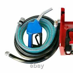 Commercial 12V DC 155W Electric Fuel Transfer Pump Diesel Oil Meter +Hose Nozzle