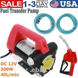 DC12V Oil Diesel Transfer Pump Fuel Fluid Extractor Electric Siphon Pump 40L/min
