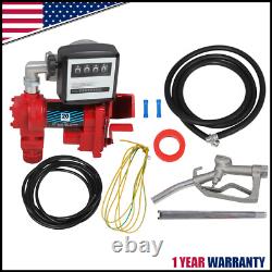 Diesel Gasoline Fuel Transfer Pump 20GPM 12V withOil Meter For Gas Diesel Kerosene