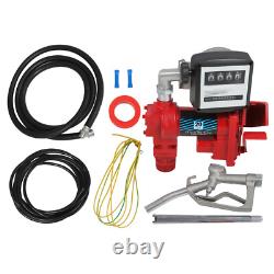 Diesel Gasoline Fuel Transfer Pump 20GPM 12V withOil Meter For Gas Diesel Kerosene