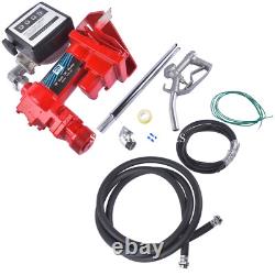 Diesel Gasoline Fuel Transfer Pump 20GPM 12V withOil Meter for Gas Diesel Kerosene