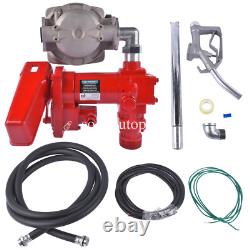 Diesel Gasoline Fuel Transfer Pump 20GPM 12V withOil Meter for Gas Diesel Kerosene