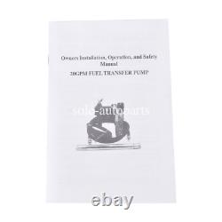 Diesel Gasoline Fuel Transfer Pump 20GPM 12V withOil Meter for Gas Diesel Kerosene