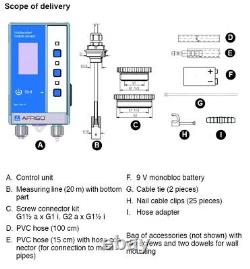 Digital Water Fuel Oil Diesel Tank Level Gauge Monitor Meter Tank Up To 4m Deep