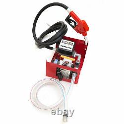 Durable Electric Oil Fuel Diesel Gas Transfer Pump with Hoses & Nozzle 110V