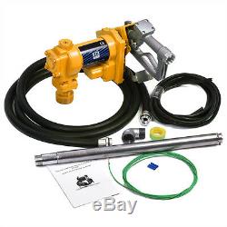 Electric 12V Pump Fuel Transfer 12 Volt Diesel Oil Gasoline Kerosene Gas Nozzle