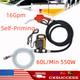 Electric Diesel Fuel Transfer Pump Self-Priming Oil Extractor Pump & Hose Nozzle
