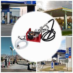Electric Diesel Oil Fuel Transfer Pump Kit Electric Self-Priming with Hoses&Nozzle