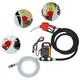 Electric Diesel Oil Fuel Transfer Pump Self-Priming Pume with Hose Nozzle 60L/min