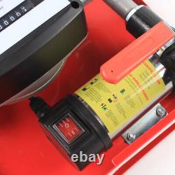 Electric Diesel Oil Fuel Transfer Pump with Display Meter & Fuel Nozzle Kit 45L/M
