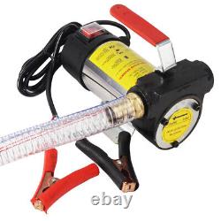 Electric Fuel Transfer Pump 11GMP Diesel Kerosene Oil Auto 12V+Nozzle Hose