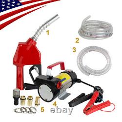 Electric Fuel Transfer Pump Diesel Kerosene Oil Commercial Auto Portable 12V DC