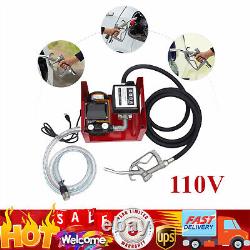 Electric Fuel Transfer Pump Self-priming Oil Diesel Pump 110V & Hoses & Nozzle