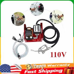 Electric Fuel Transfer Pump Self-priming Oil Diesel Pump 110V & Hoses & Nozzle