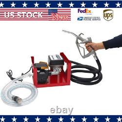 Electric Fuel Transfer Pump Self-priming Oil Diesel Pump 110V & Hoses & Nozzle
