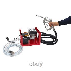 Electric Fuel Transfer Pump Self-priming Oil Diesel Pump 110V & Hoses & Nozzle