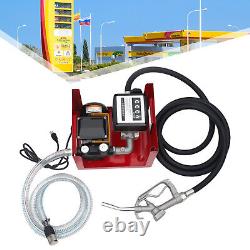 Electric Fuel Transfer Pump Self-priming Oil Diesel Pump +Hoses &Nozzle 60 l/min