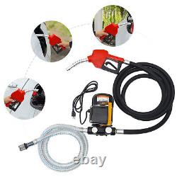 Electric Oil Fuel Diesel Gas Transfer Pump Kits WithMeter Hose With Nozzle 550W US