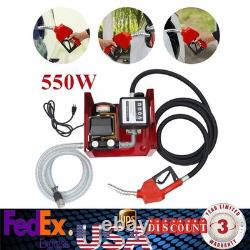 Electric Oil Fuel Diesel Gas Transfer Pump with Nozzle Meterr Oil Fuel Diesel 110V