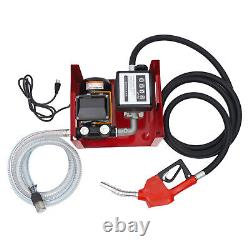 Electric Oil Fuel Diesel Transfer Pump 60 l/min Hoses & Nozzle with Meter 2/4m