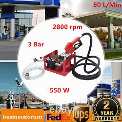 Electric Oil Fuel Diesel Transfer Pump With Hoses & Nozzle 60l/min 550 W 2800 Rpm