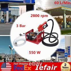 Electric Oil Fuel Diesel Transfer Pump With Hoses & Nozzle 60l/min 550 W 2800 Rpm