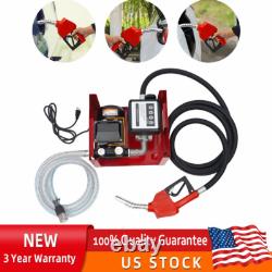 Electric Oil Fuel Diesel Transfer Pump With Nozzle Meterr Oil Fuel Diesel 110V Electric Oil Fuel Diesel Transfer Pump With Nozzle Meterr Oil Fuel Diesel 110V