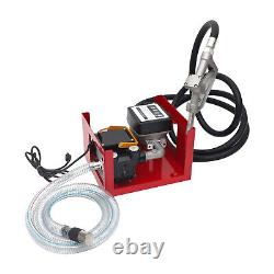 Electric Oil Fuel Diesel Transfer Pump withMeter Hose + Manual Nozzle 60 l/min USA