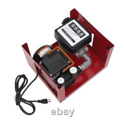 Electric Oil Fuel Dispenser Diesel Transfer Filling Pump Hose Nozzle Set 60L/m