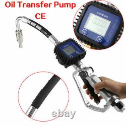 Electric display gasoline diesel oil gun digital fuel nozzle with flow meter