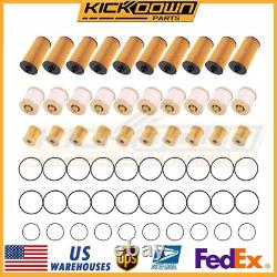 For 03-07 Ford 6.0l Fd4616 Fl2016 10 Set Powerstroke Diesel Oil Fuel Filter Kit