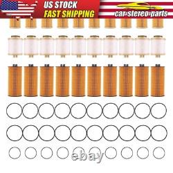 For 03-07 Ford 6.0l Fd4616 Fl2016 10 Set Powerstroke Diesel Oil Fuel Filter Kit