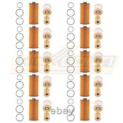 For 03-07 Ford 6.0l Fd4616 Fl2016 10 Set Powerstroke Diesel Oil Fuel Filter Kit