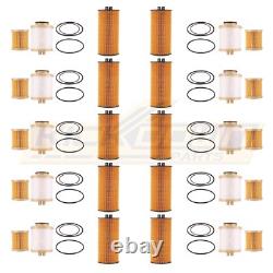 For 03-07 Ford 6.0l Fd4616 Fl2016 10 Set Powerstroke Diesel Oil Fuel Filter Kit