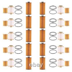 For 03-07 Ford 6.0l Fd4616 Fl2016 10 Set Powerstroke Diesel Oil Fuel Filter Kit