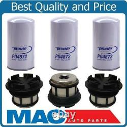 For 99-03 Ford F250 SUPER 7.3L Diesel Turbo Fuel Filter With Cap Oil Filters 6pc