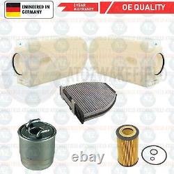 For Merecedes C250 E250 Cls250 CDI Air Oil Diesel Fuel Cabin Filters Service Kit